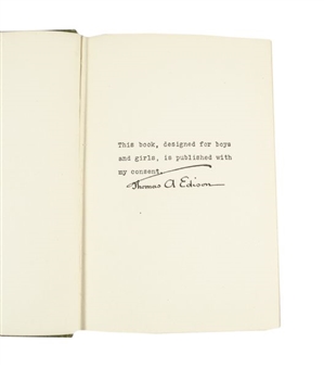 Thomas Edison Signed "The Boys Life of Edison" Book (PSA/DNA)